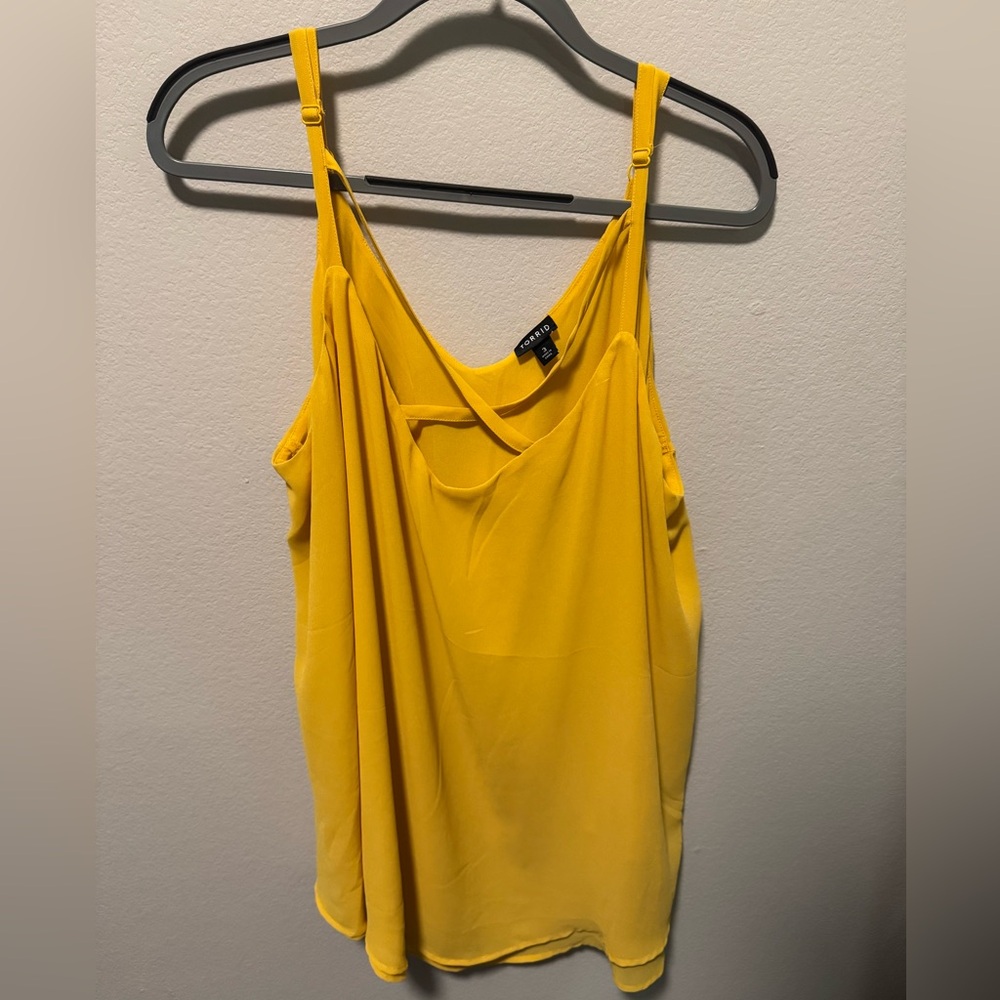 Yellow Spaghetti Strap Top